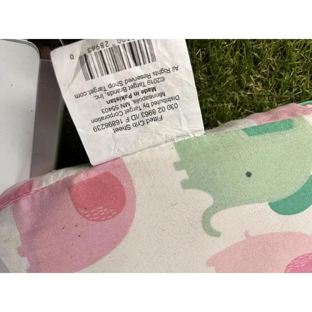 Target Threshold Kids Elephant‎ Print Crib Sheet
